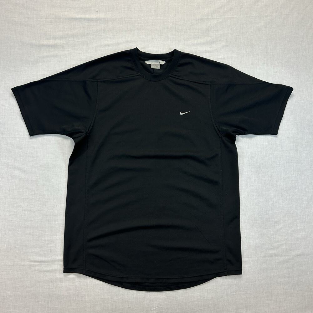 Vintage Y2k Nike Athletic T-Shirt Mens Large Black Short Sleeve Casual Athletic